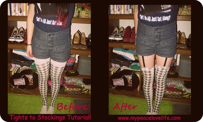 Tights to Sexy Stockings Tutorial!