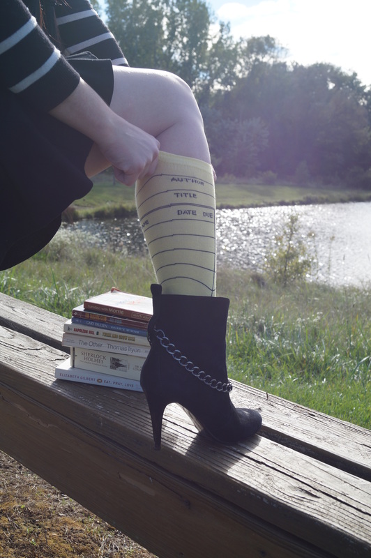 Outfit of the Week; Library Card Socks