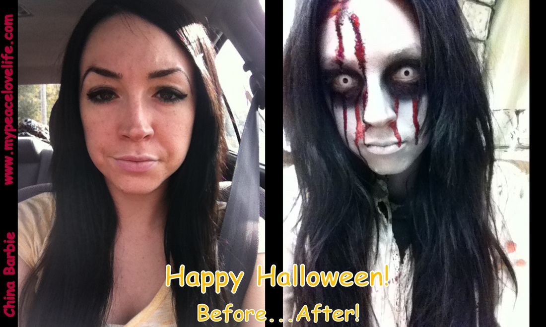 Halloween before and after scary